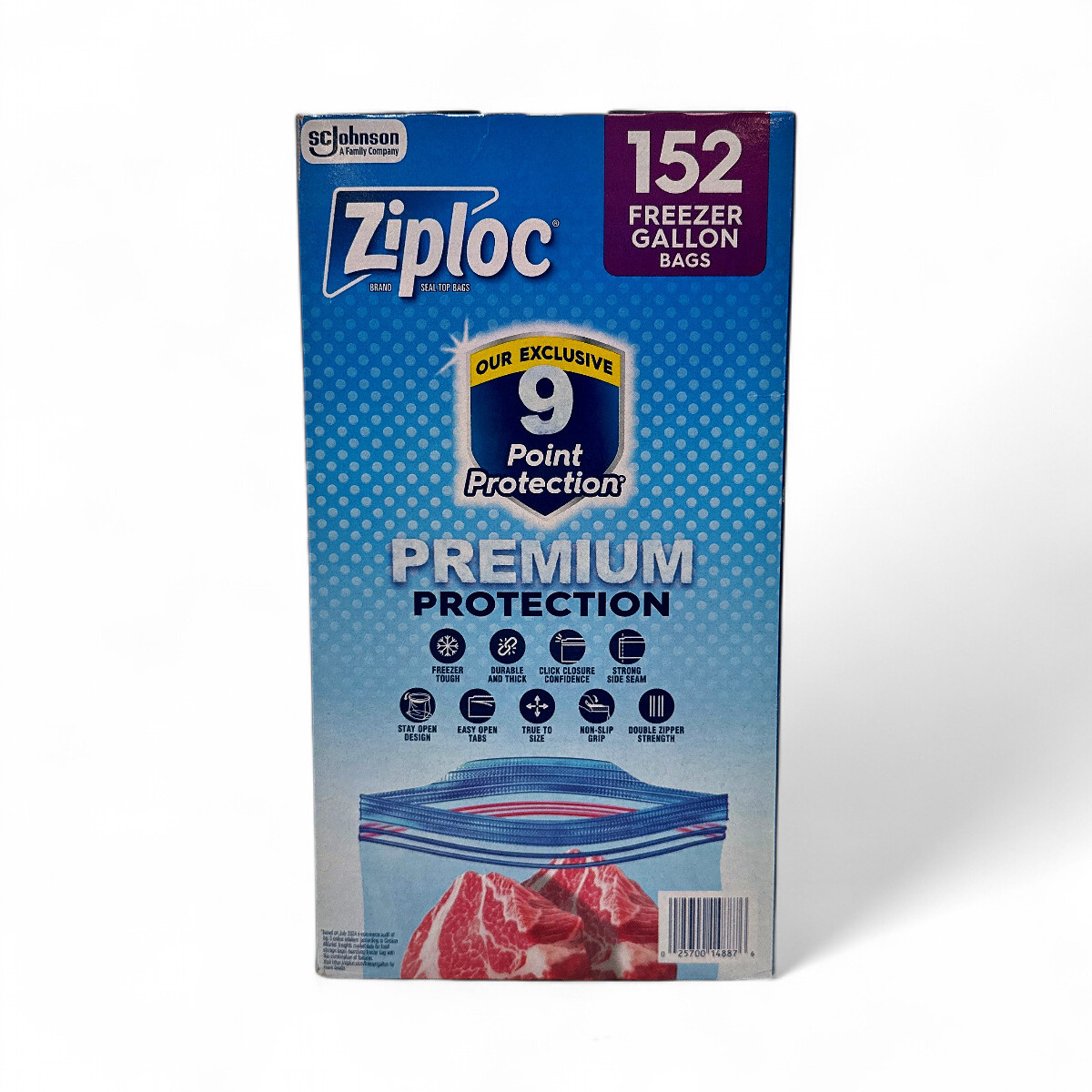 Ziploc Clear Gallon Sized Top Seal Freezer Storage Bags - 152 Count