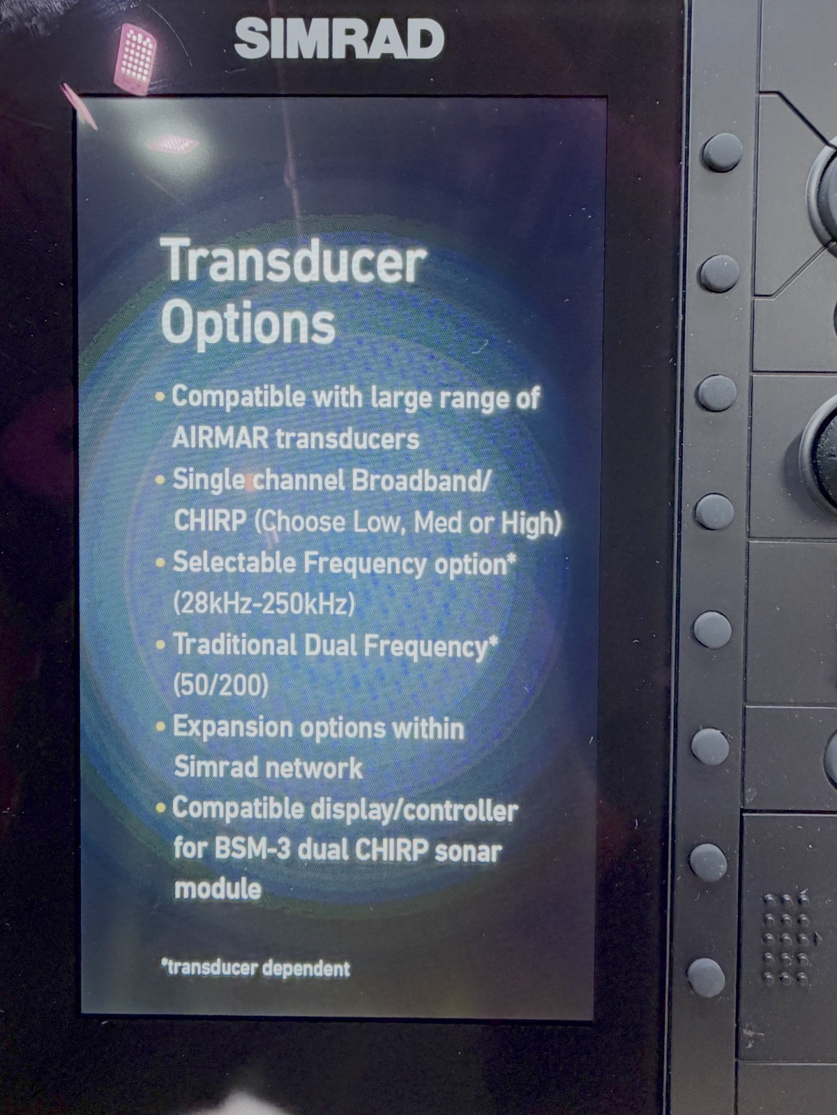 Nice SIMRAD S2009 9" Portrait Commercial Fishfinder