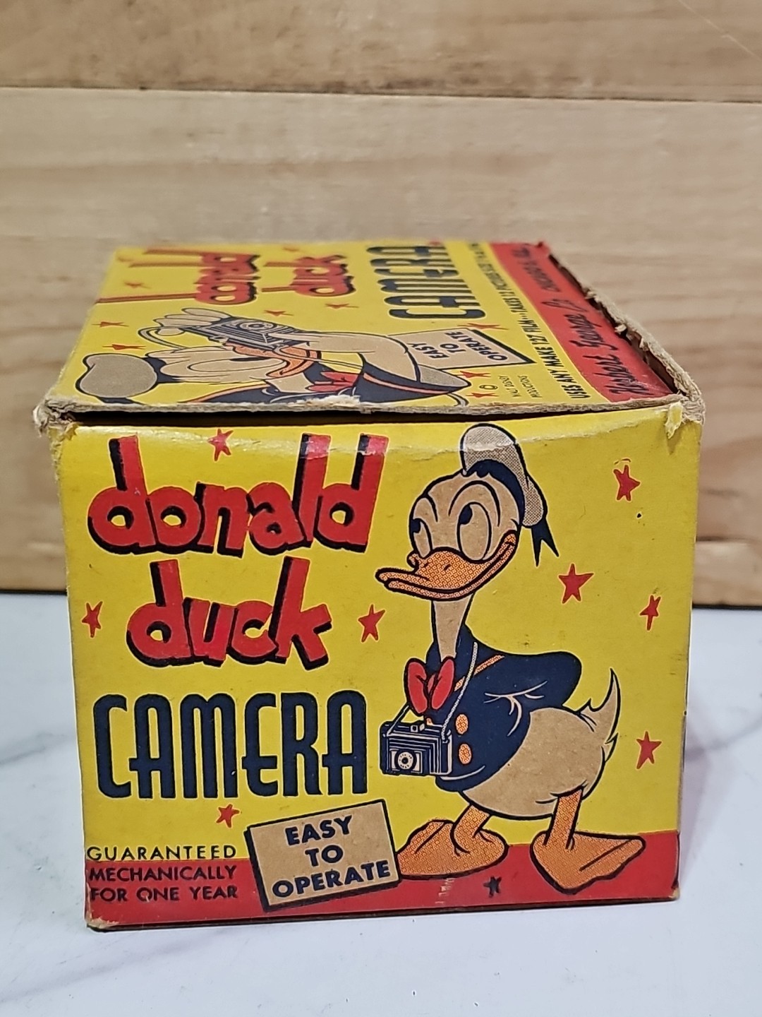 Vtg BOX ONLY for Donald Duck Childrens Camera Herbert George Co. Great Graphics