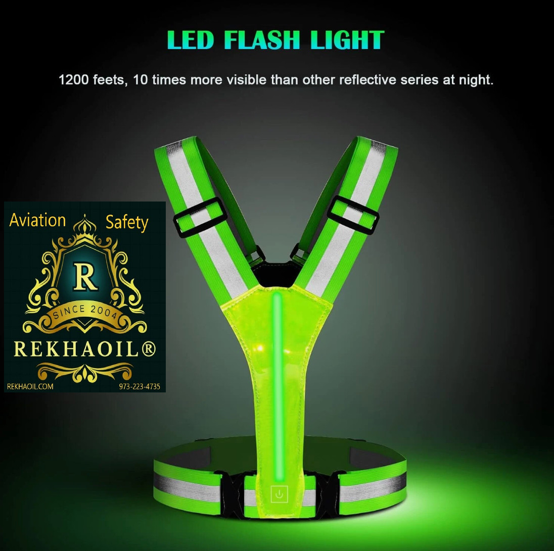 LED Reflective Vest Light For Night Jogging and Cycling Traffic Safety 2pack