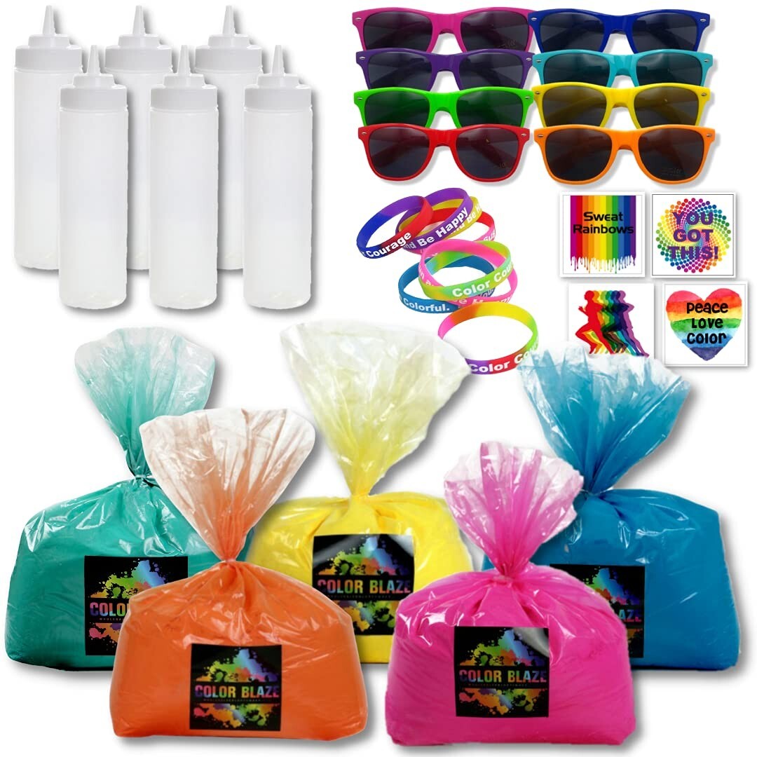 Color Blaze Colorful Party Accessories Favors Supplies 48 People Colored Powder