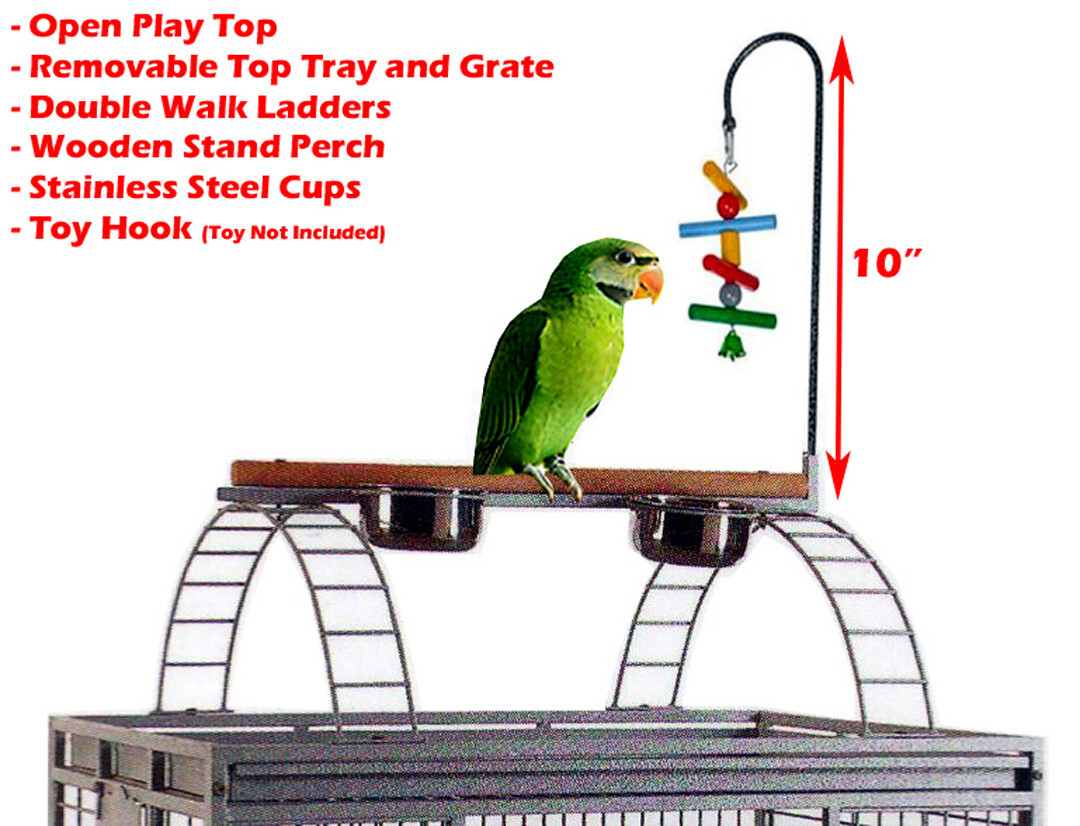 XX-LARGE 32"X23"X66"H Parrot Cage For Large Macaw Cockatoo African Grey Amazon