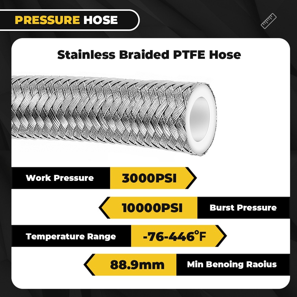 6AN Power Steering Pump Hose Kit For GM LS Swap Pressure Return Line Universal