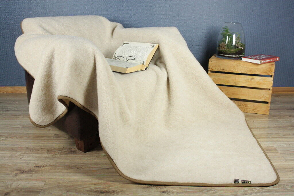 Merino Wool Blanket All sizes WOOLMARK 100% Natural throw