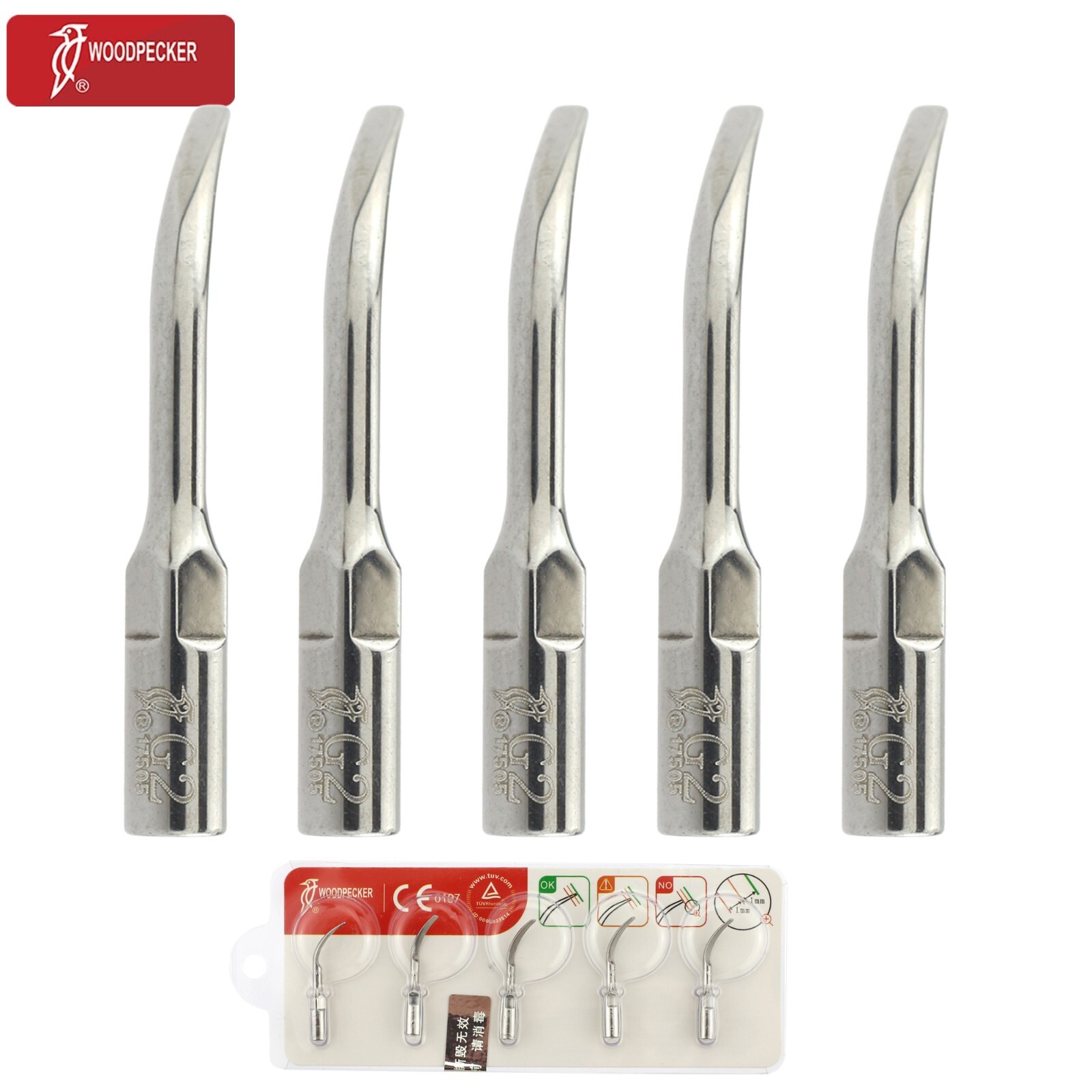 Woodpecker DTE Dental Ultrasonic Scaler Tips Scaling Perio SATELEC ACTEON EMS P1