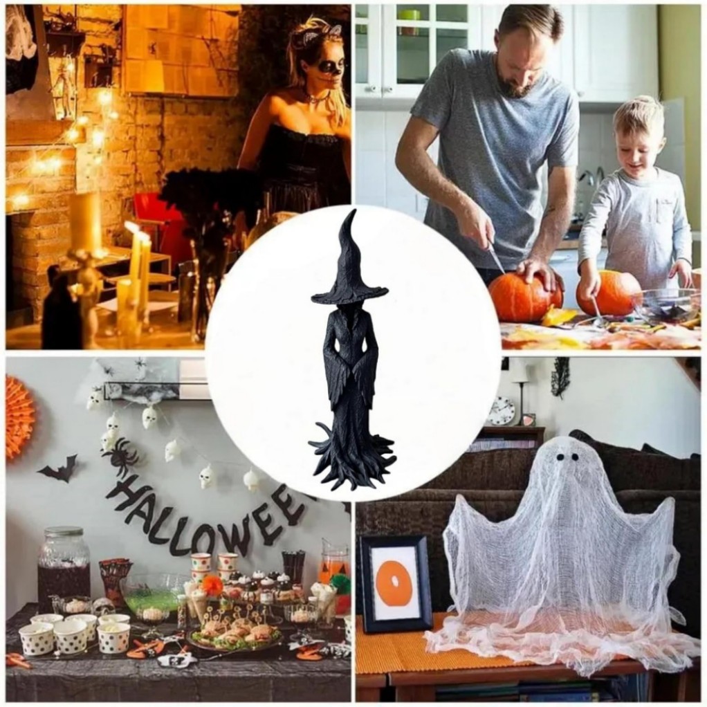 1 Pack Cracker Barrel Tree Witch Statue 2025 30 cm Halloween Decor - New in Box