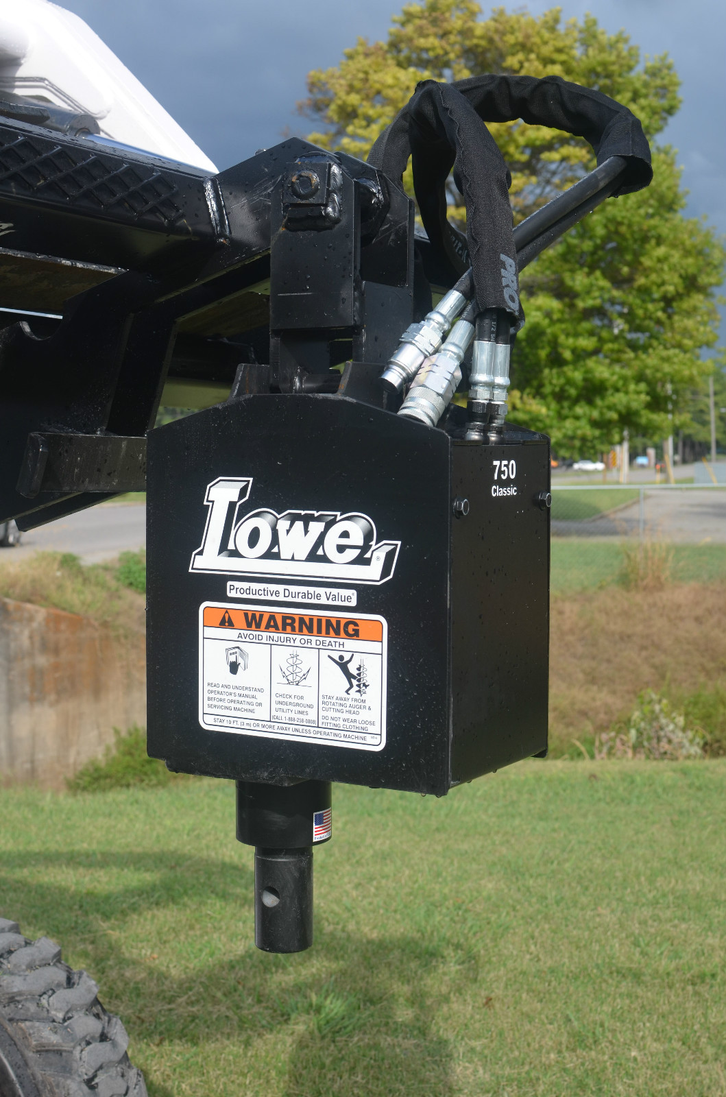 Lowe 750 Classic Round Auger Drive Digger Attachment Fits Skid Steer Loader
