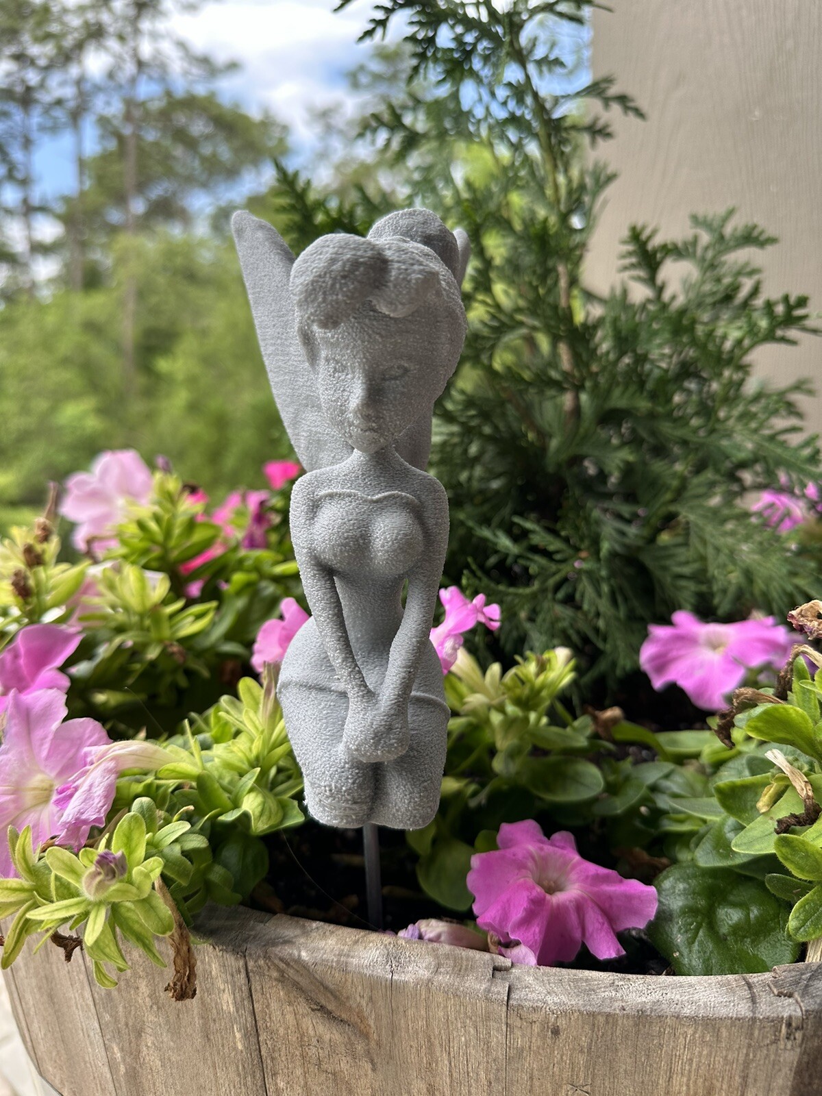 Tinkerbell Garden Disney Outdoor Decor Tink Epcot Flower Fairy Garden Statue