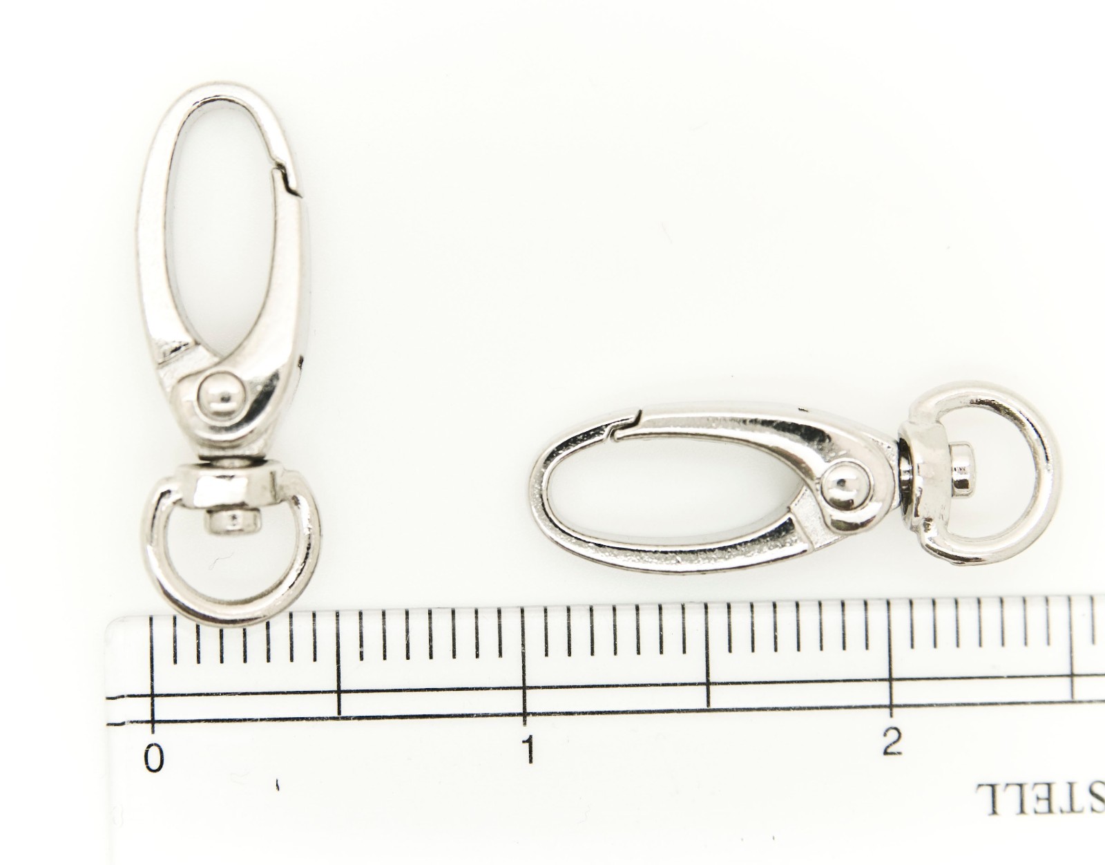 LOT 50 METAL OVAL LOBSTER SWIVEL CLASP 1.5" (37mm) SIZE - SILVER - FOR BAG/STRAP