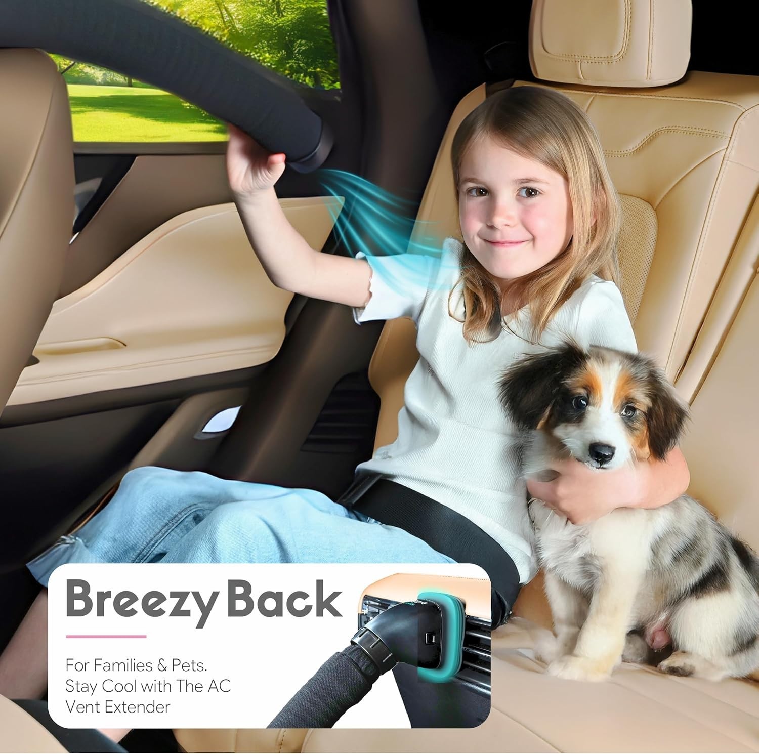 Car AC Vent Extender Hose 10FT Backseat Air Tube Kids Pets Swanoo