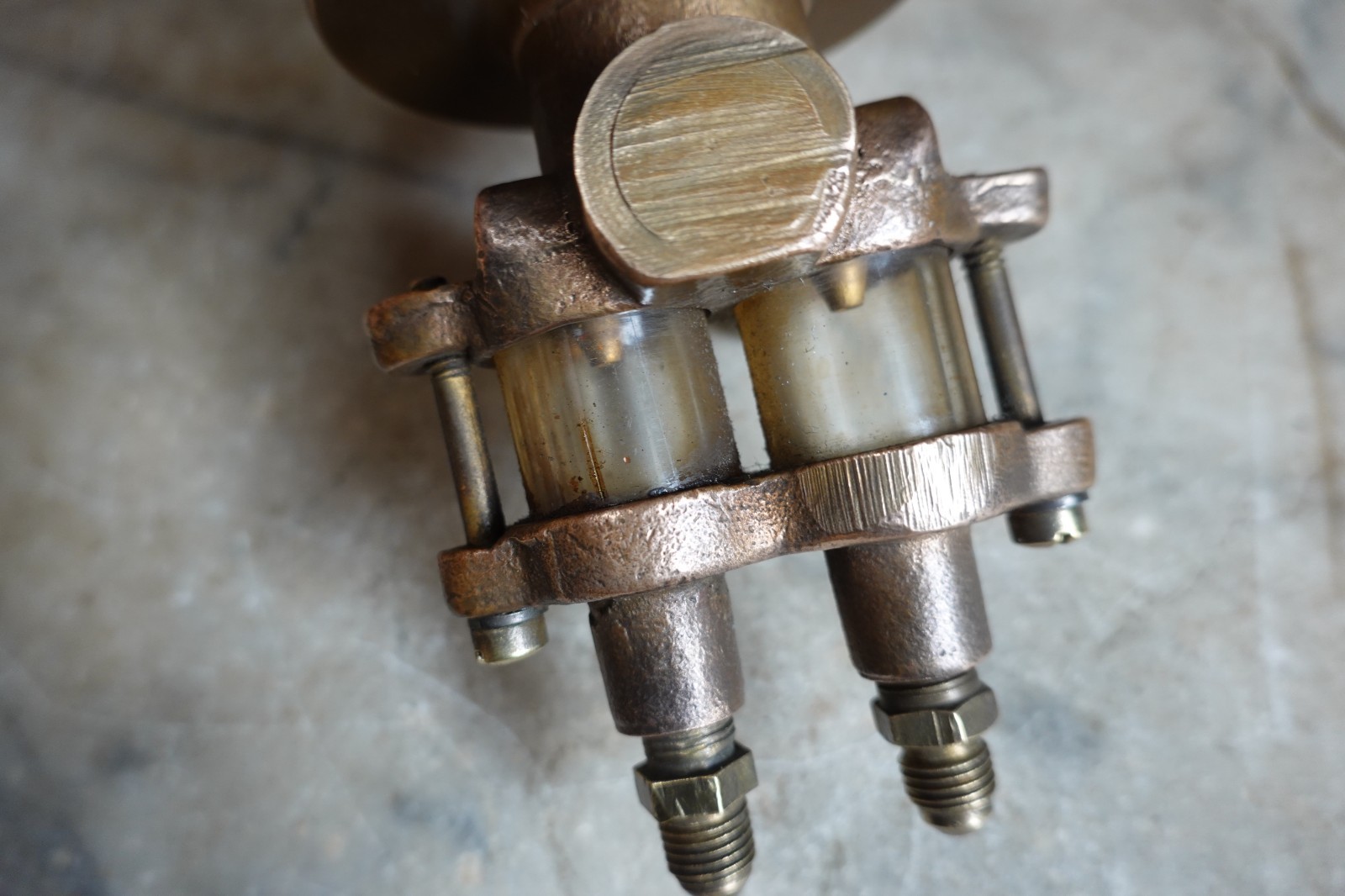 Antique RARE "NEWTONS MACHINE SHOP" 2 DRIP OILER CLEVELAND MARITIME MACHINIST