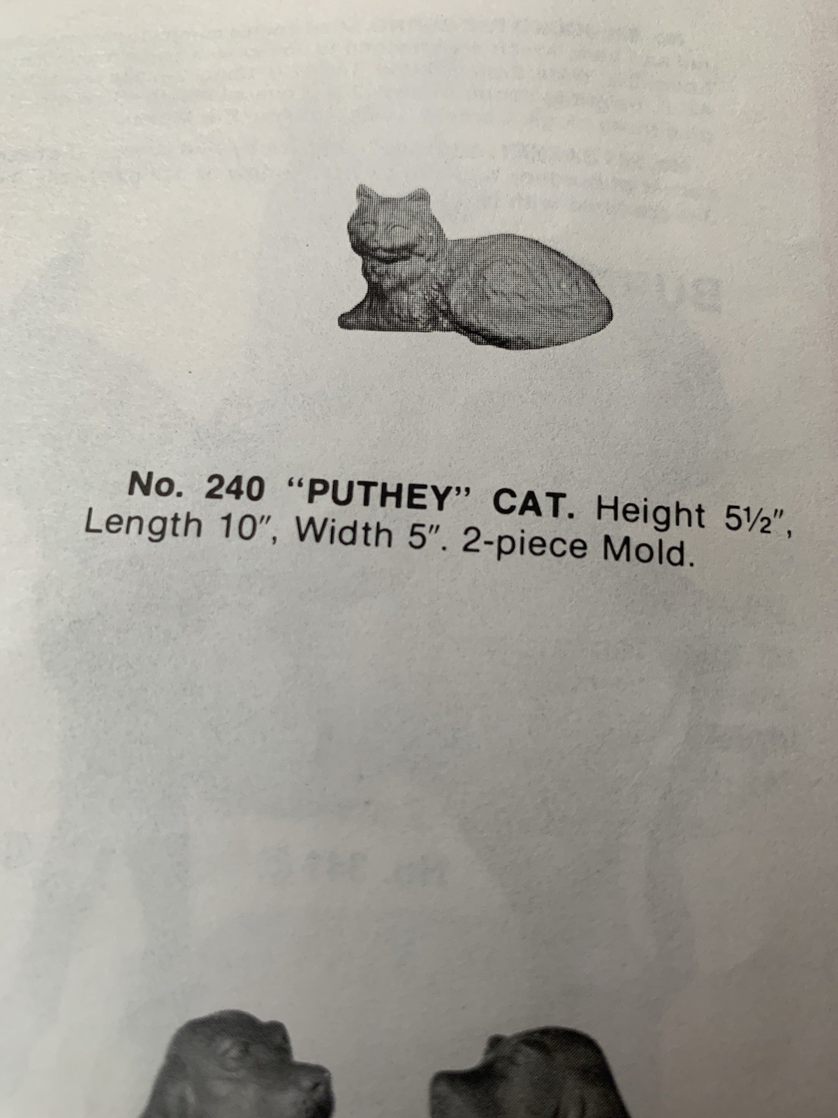 Aluminum CMC Cat Mold Concrete Mold