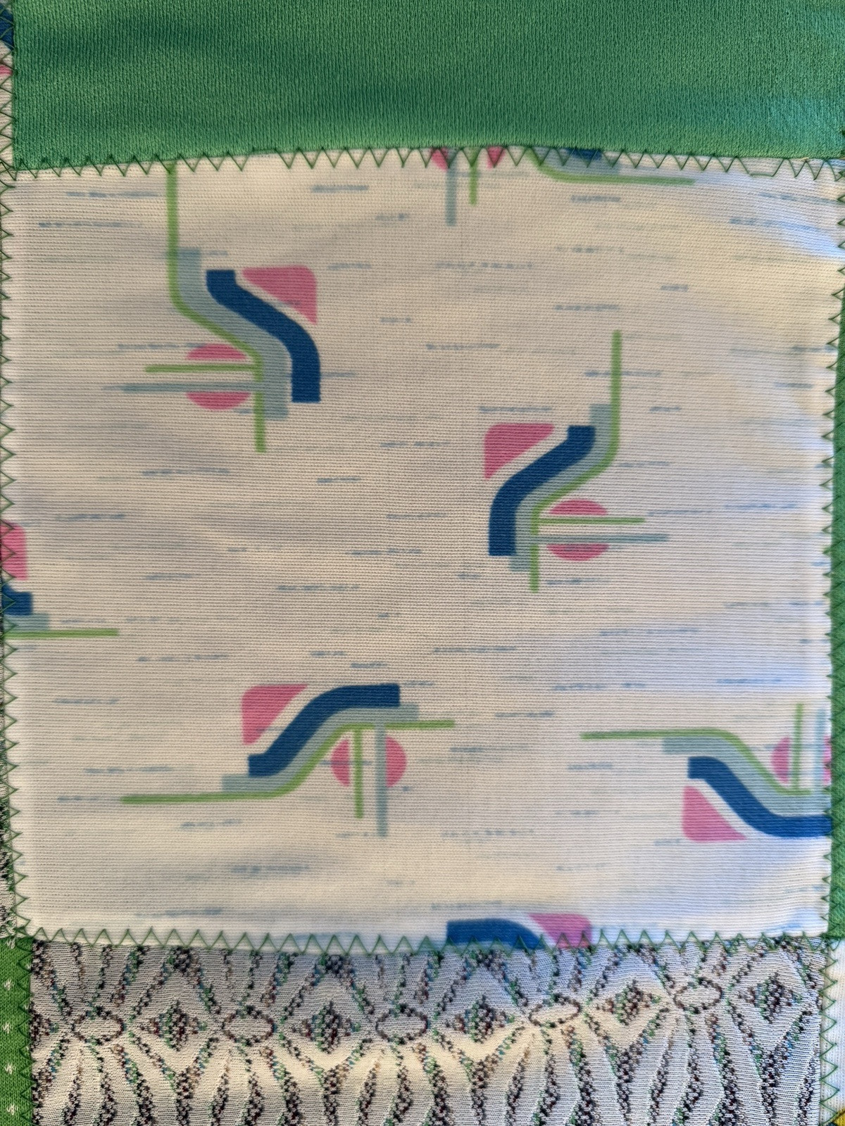 Vintage 70's Patchwork Coverlet Bedspread Quilt Topper