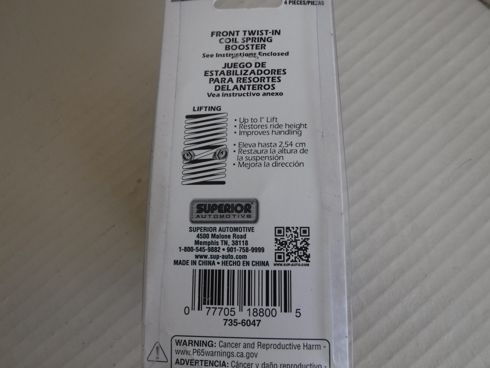 SUPERIOR Auto Front Twist-in Coil Spring Booster Up to 1" Lift (Pack Of 4)