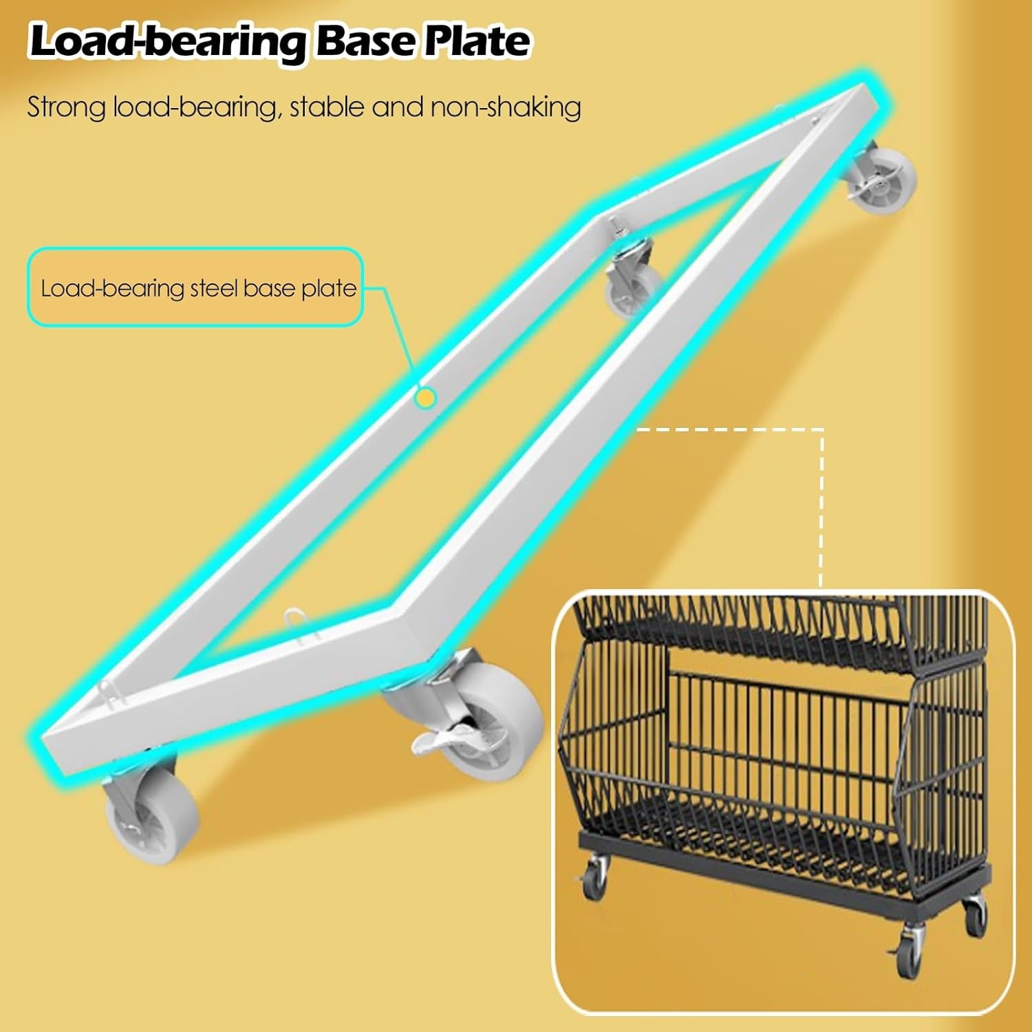 Retail Display Market Shelf Large 5 Layer Potato Chip Displays Stand w/ Wheels
