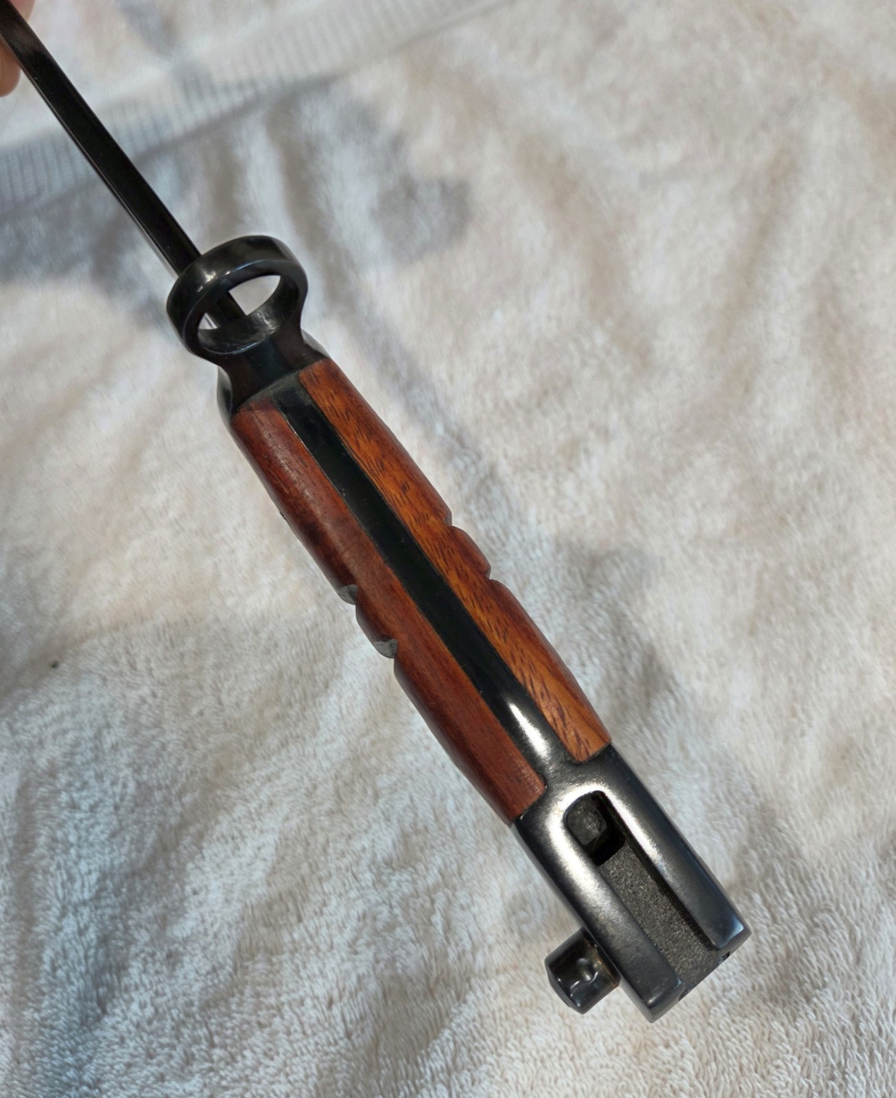 Real U.S. WWI Winchester Built M1917 Enfield Bayonet and a Repro also