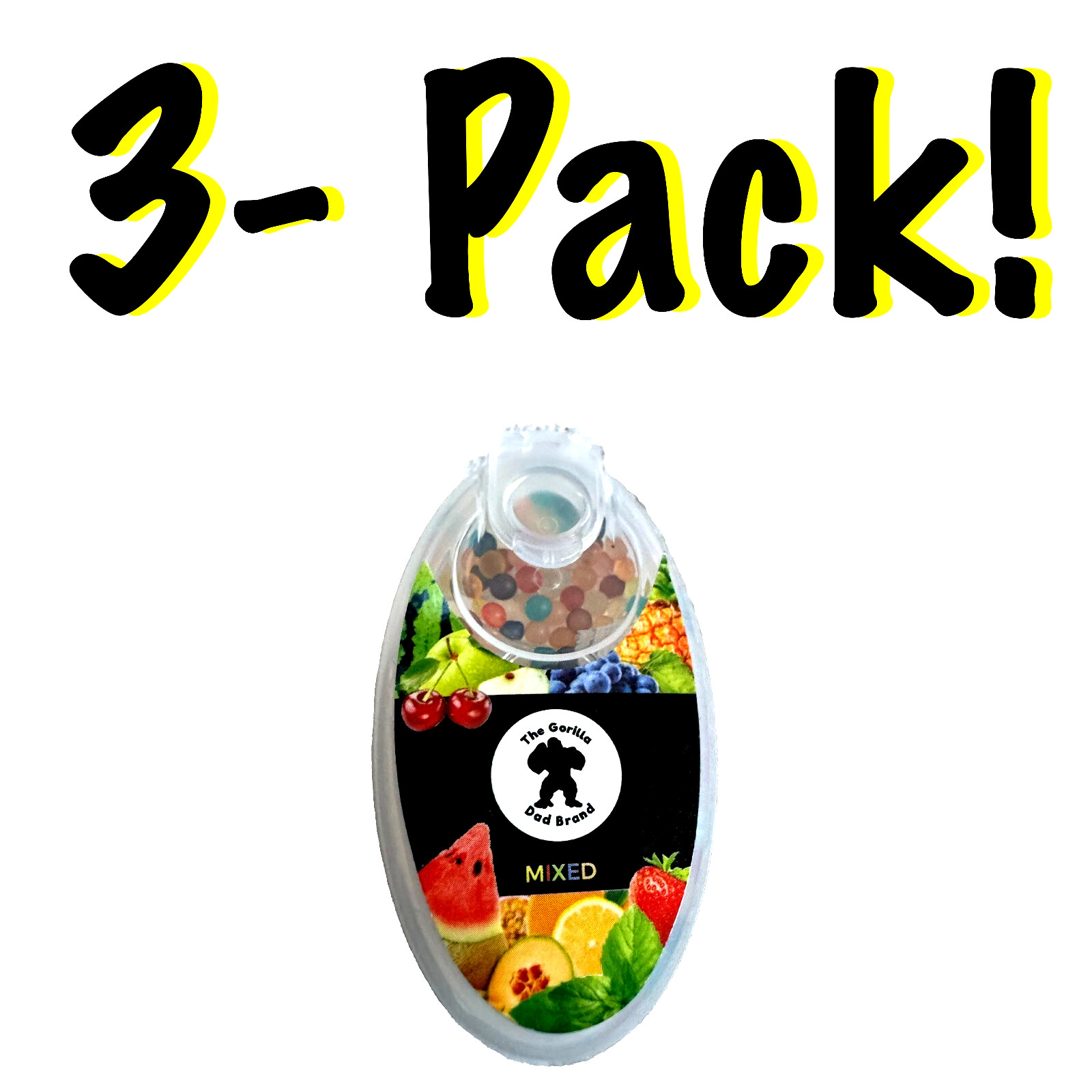 Mixed Fruit Burst Beads 300 Count - DIY Menthol Flavor Infusion Filter Capsules