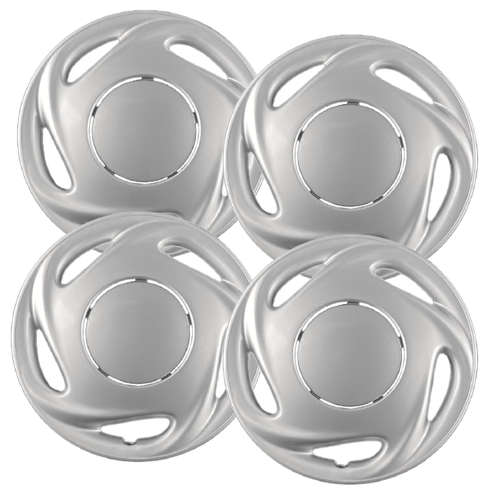 Set of (4) 14" Silver Hubcap Replacements for 1993-2002 Toyota Corolla