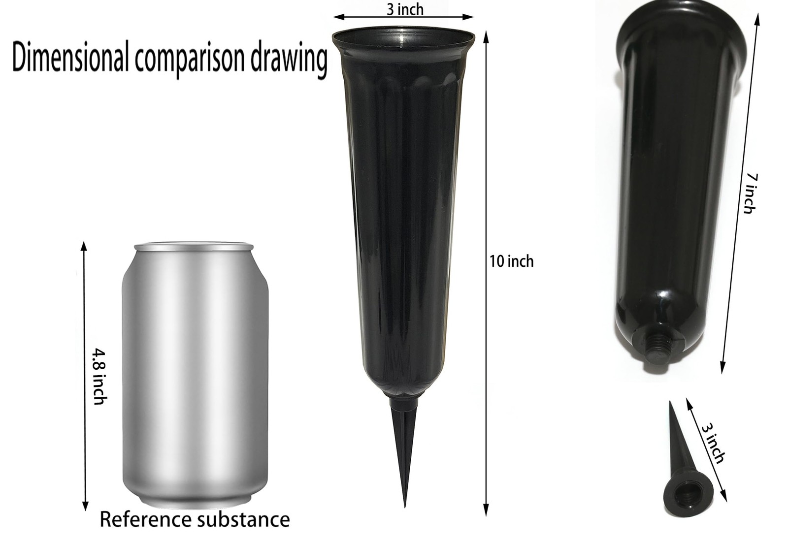 Memorial Floral Vases, Cemetery Vase, Headstones Flower Holder, Grave Cone Va...