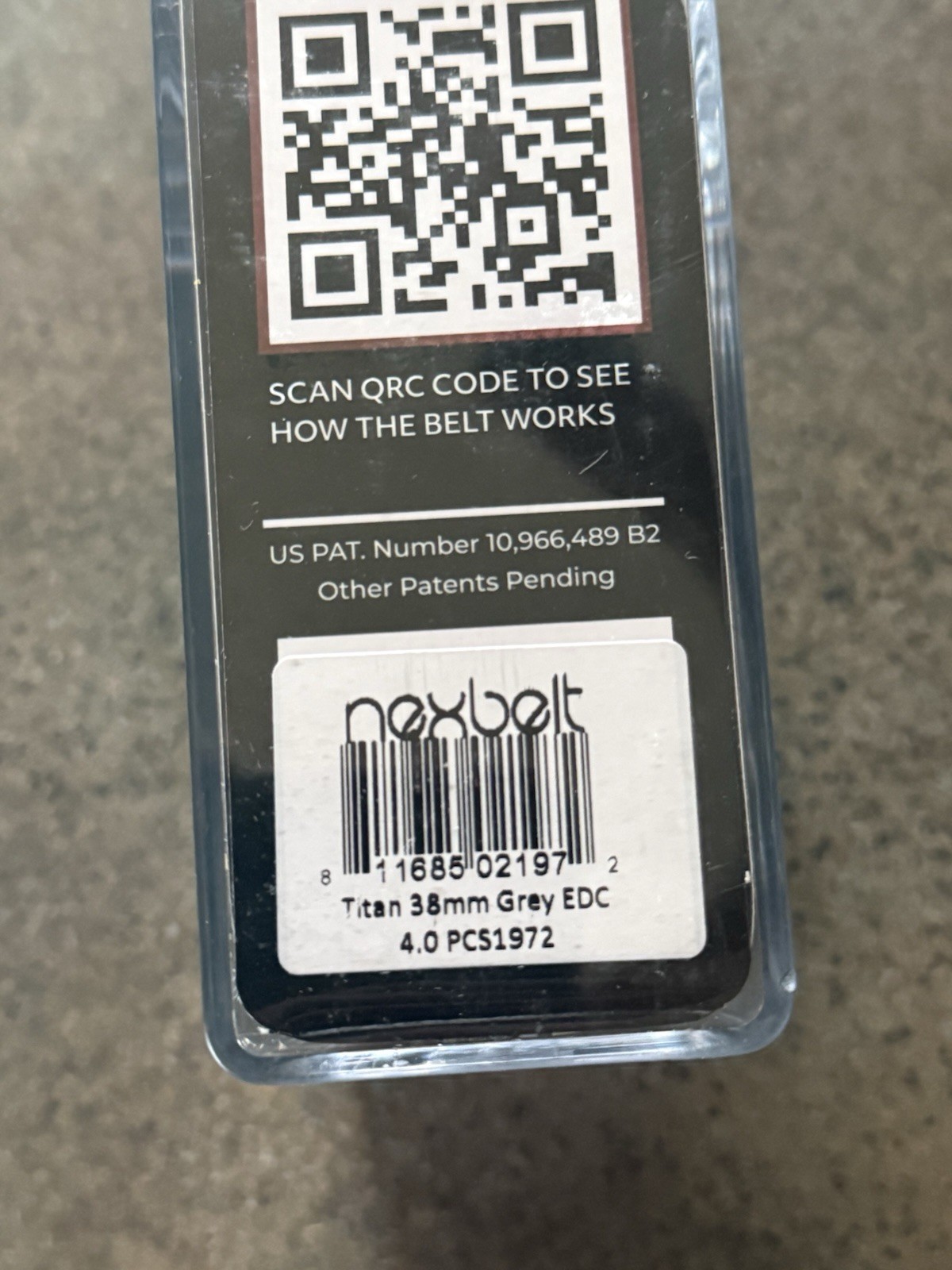 Nexbelt Titan Ratchet EDC 4.0 Tactical Gun Belt – 1.5" 38mm Adjustable Gray