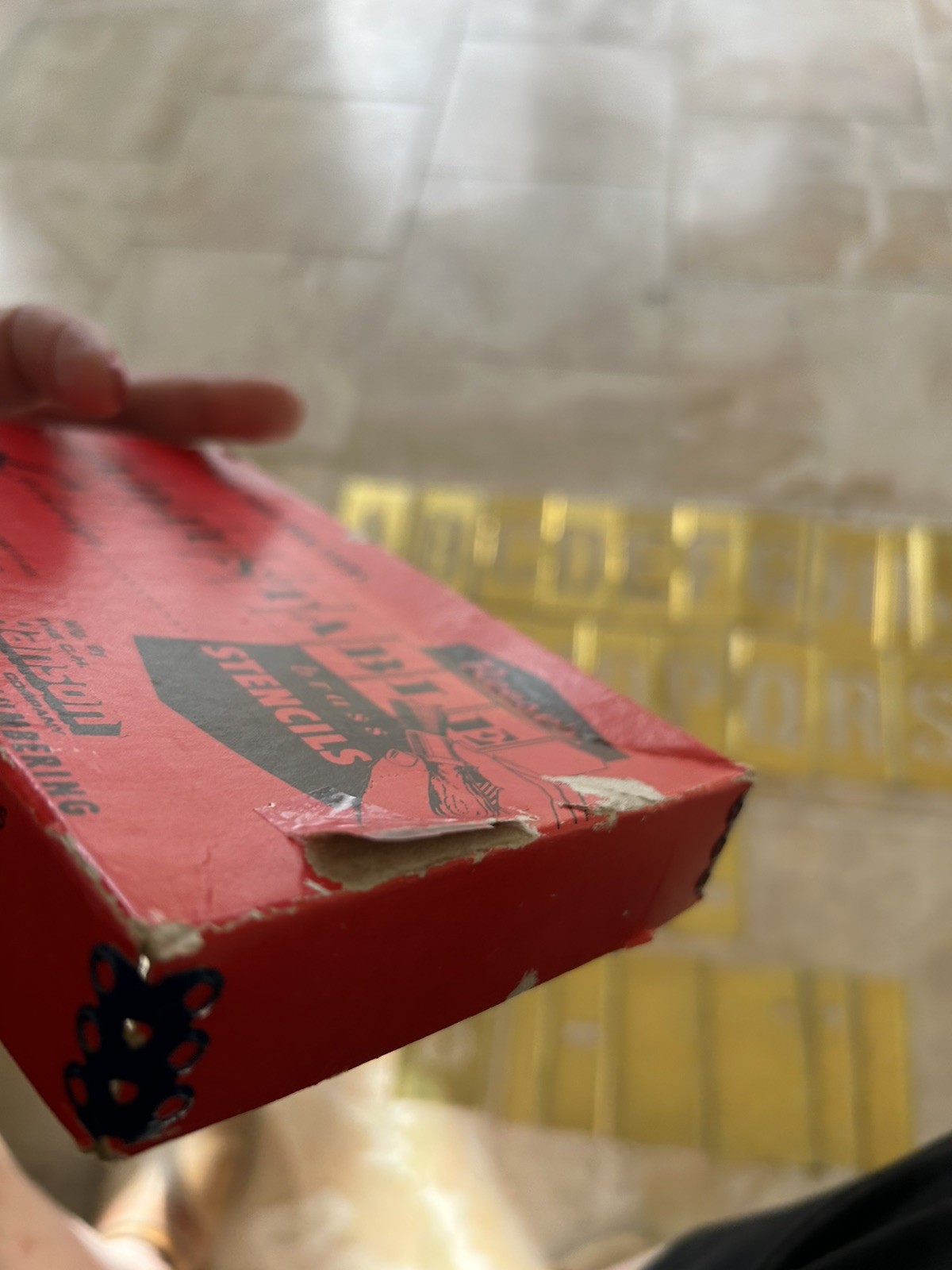 Reese's Brass Stencils Adjustable Vintage With Box