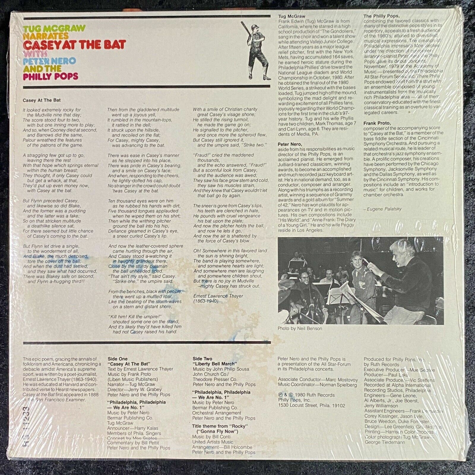 Tug McGraw Narrates Casey At The Bat W/ Peter Nero And The Philly Pops Vinyl 1st