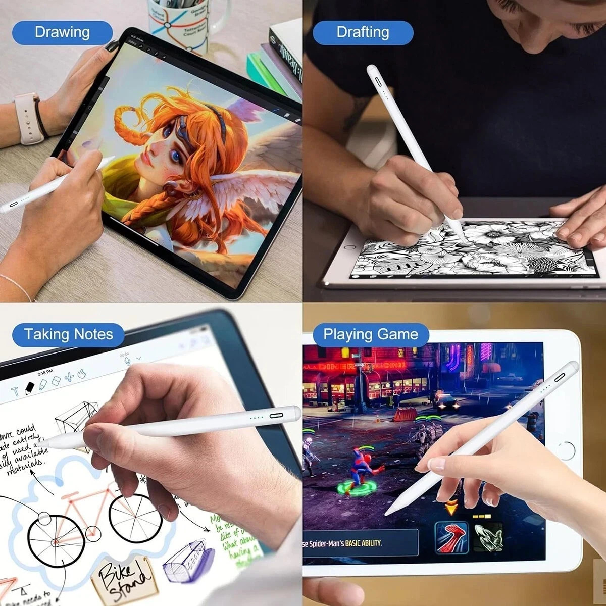 Stylus Pen for iPad 2018-2025, Apple Pencil for iPad 11th A16/10/9/8/7/6 Gen