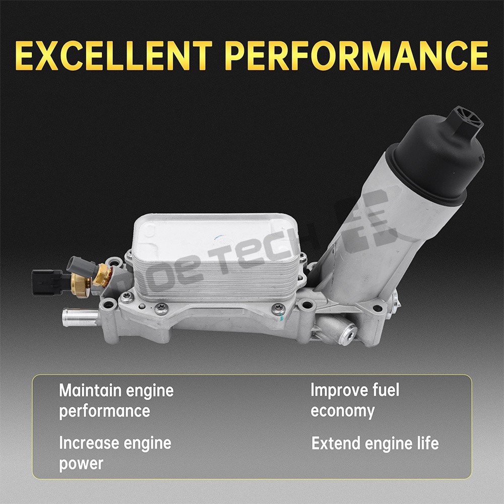 Aluminum Engine Oil Cooler Filter Housing Fit 11-16 Chrysler Dodge Jeep Ram 3.6L