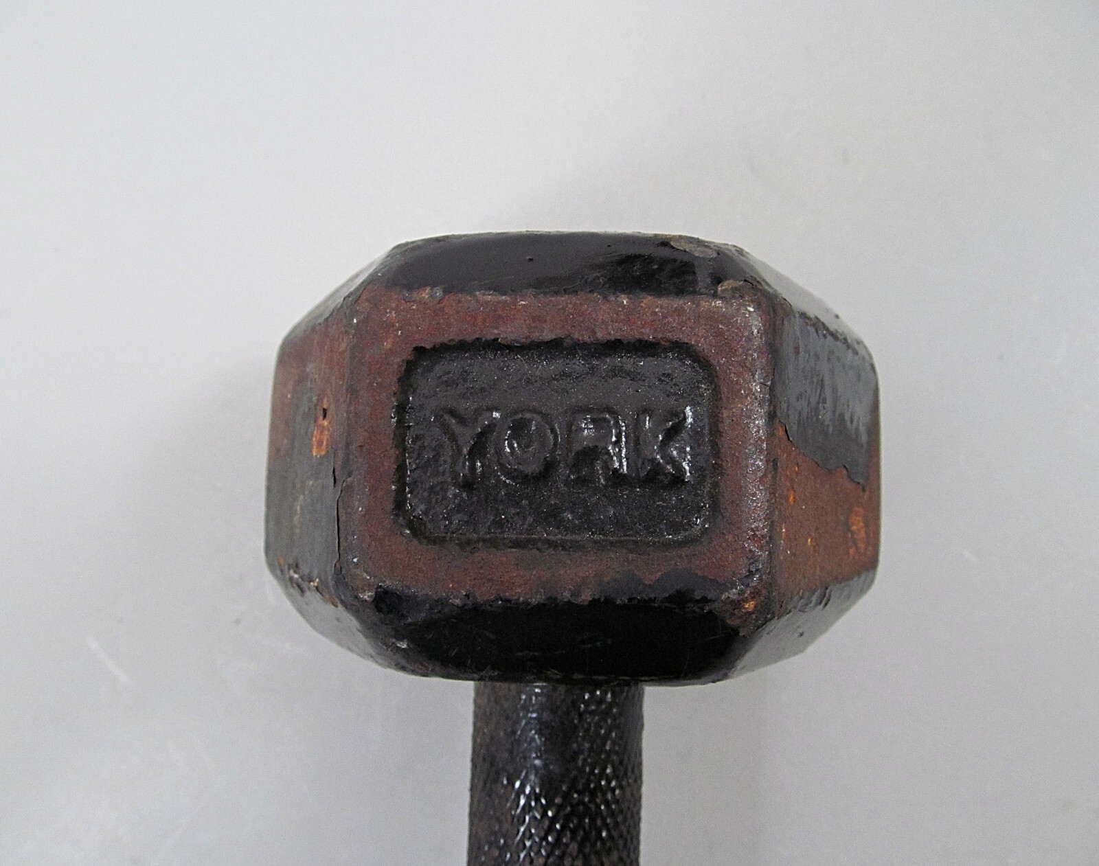 Vintage York 10 lb Cast Iron Hex Dumbbell