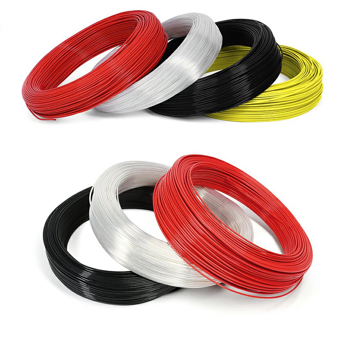 Single Core Wire PTFE FEP Silver Plated Copper Cable 30AWG / 28AWG / 26AWG~20AWG