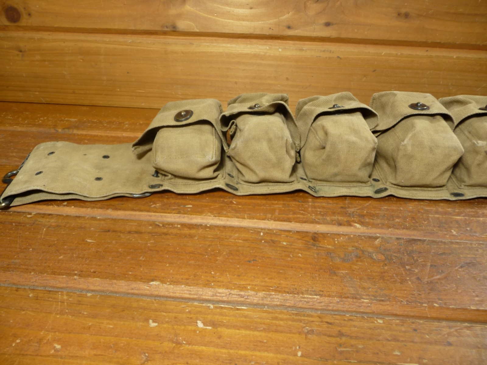 Vintage WWI US M1910 MEDICAL BELT, 10 POCKET, MILLS 1917 PATENT