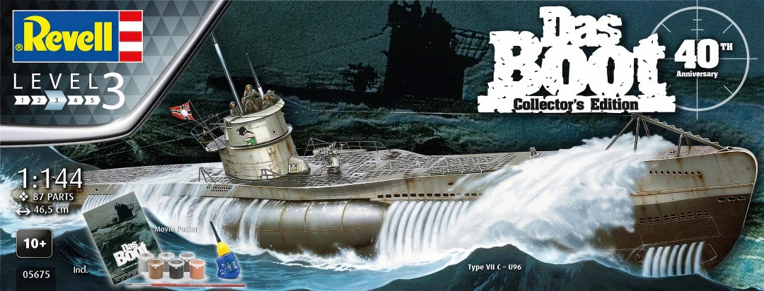 Revell G 5675 WWII German Sub U-Boat Das Boot Collector Edition model kit 1/144