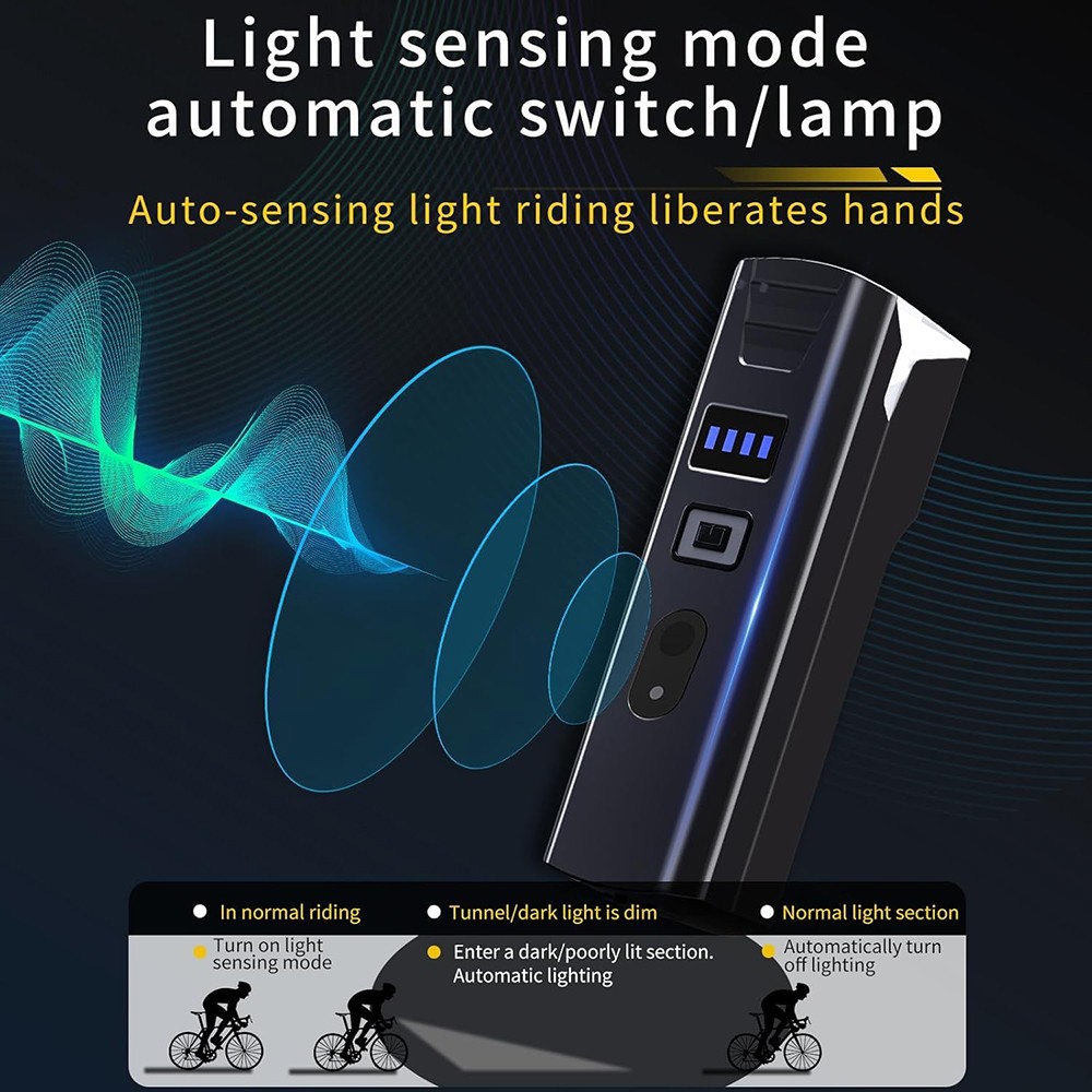 9000LM Super Bright LED Bike Light USB Rechargeable Bicycle Front Rear Headlight