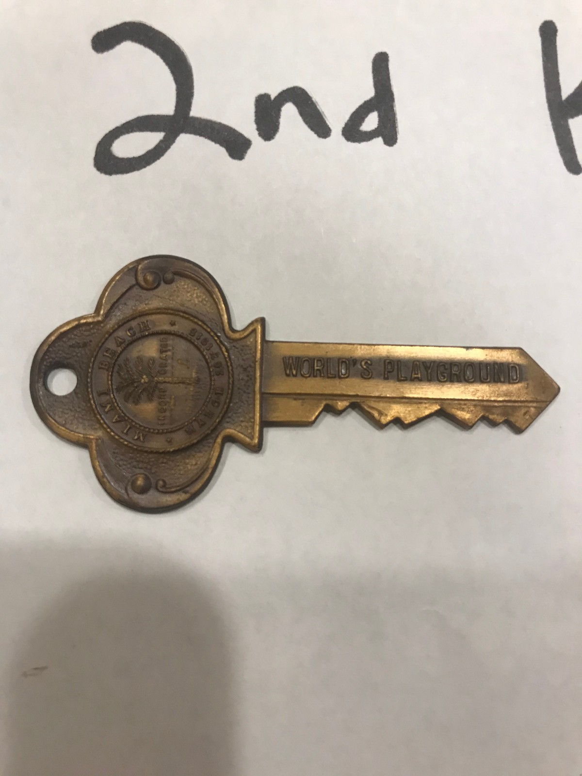 RARE-1950 Key to the City w/ Police Courtesies-Miami Beach FL-Mayor Harold Turk