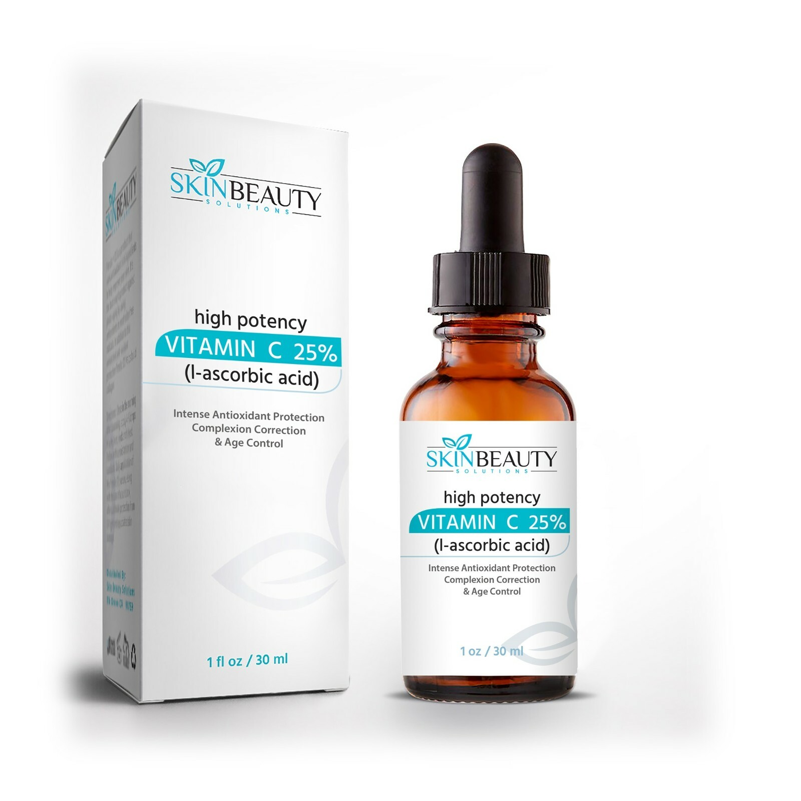 Pure VITAMIN-C Skin Serum 15%  25%  High Potency-L-ASCORBIC ACID+ HYALURONIC