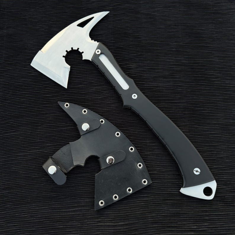 Custom Handmade Carbon Steel Blade Resident Evil Leon Axe | Hunting Axe Camping