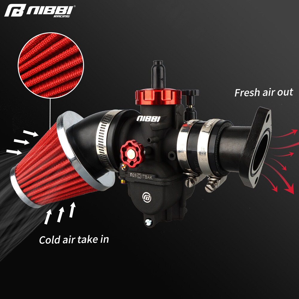 NIBBI Motorcycle Air Filter Universal 48mm Fits Pit Dirt Mini Bike Scooter ATV