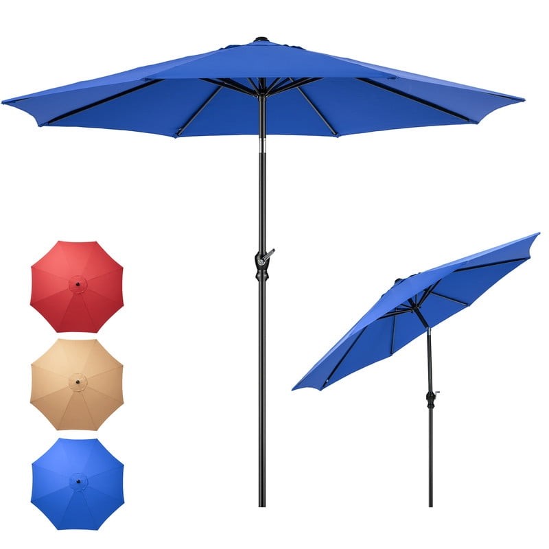 9FT Outdoor Patio Umbrella Outdoor Table Umbrella with Push Button Tilt