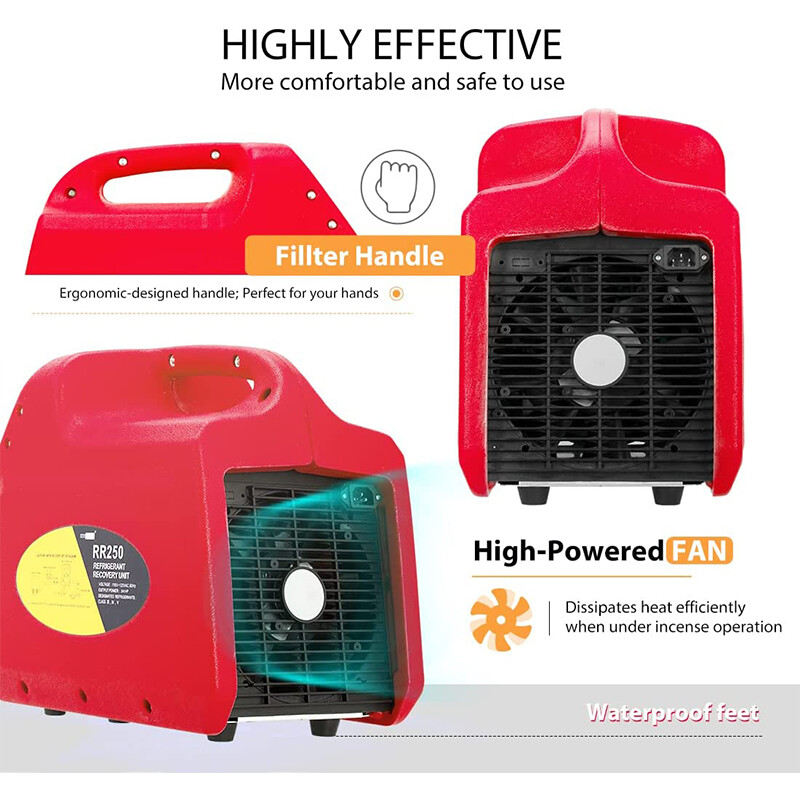 Portable Refrigerant Recovery Machine 3/4HP Single Cylinder 110-120V AC 60Hz