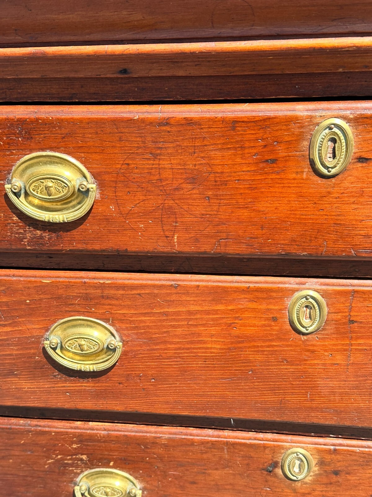 Antique chippendale chest dresser farmhouse country 18th country