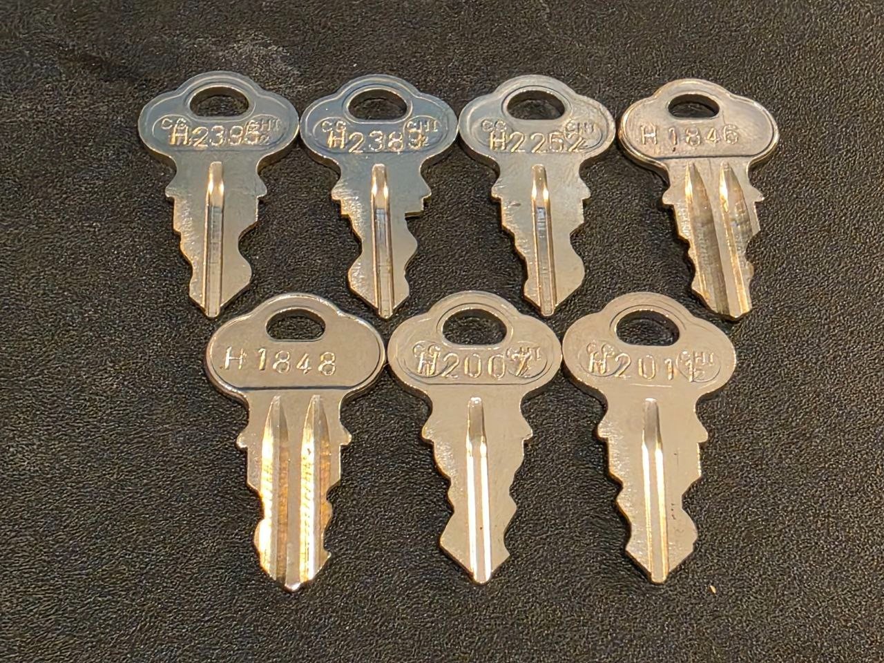 Dover Elevator 7pc Key Set (H Keys) for Fire Service, Independent Service + More