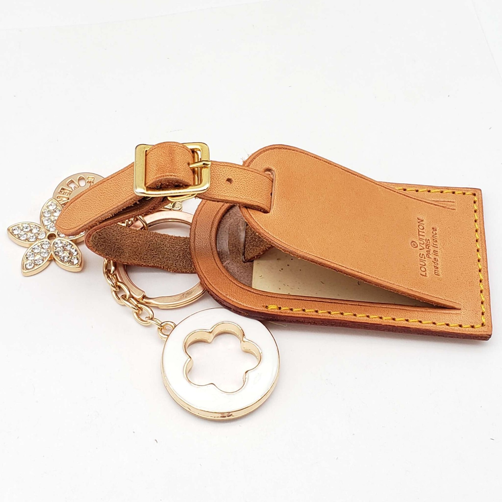 Authentic Louis Vuitton Luggage tag with Unbranded Keychain, Keycharm