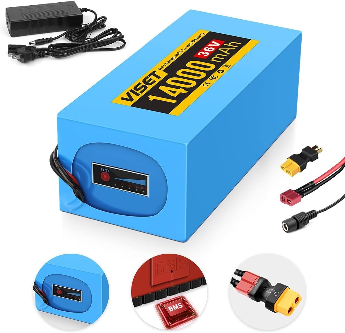 24V 36V 48V 10Ah 14Ah 20Ah 30Ah Ebike Lithium Battery for 200W-1500W Motor BMS