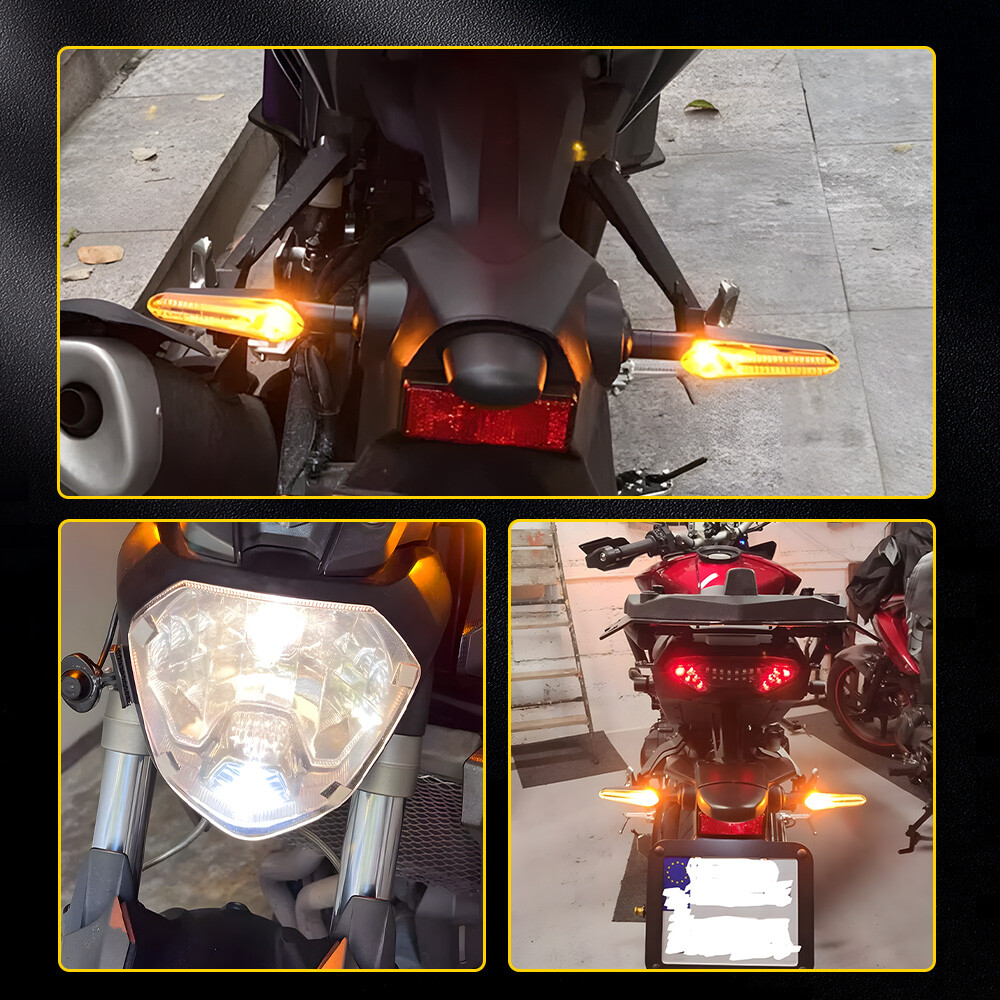 LED Turn Signals Blinker Lights For Yamaha FZ6 FZ1 FZ09 FZ07 YZF R6 R3 R1 H