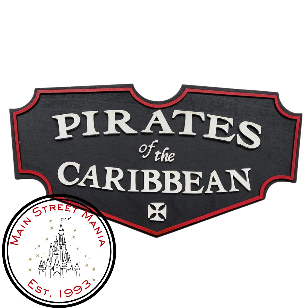 Pirates of the Caribbean Attraction Sign Disney Inspired