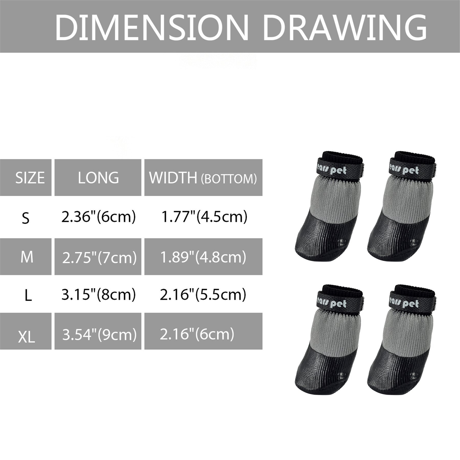 Outdoors Indoor Dog Socks Soft Rubber Anti-slip Dog Shoes Waterproof Strapped