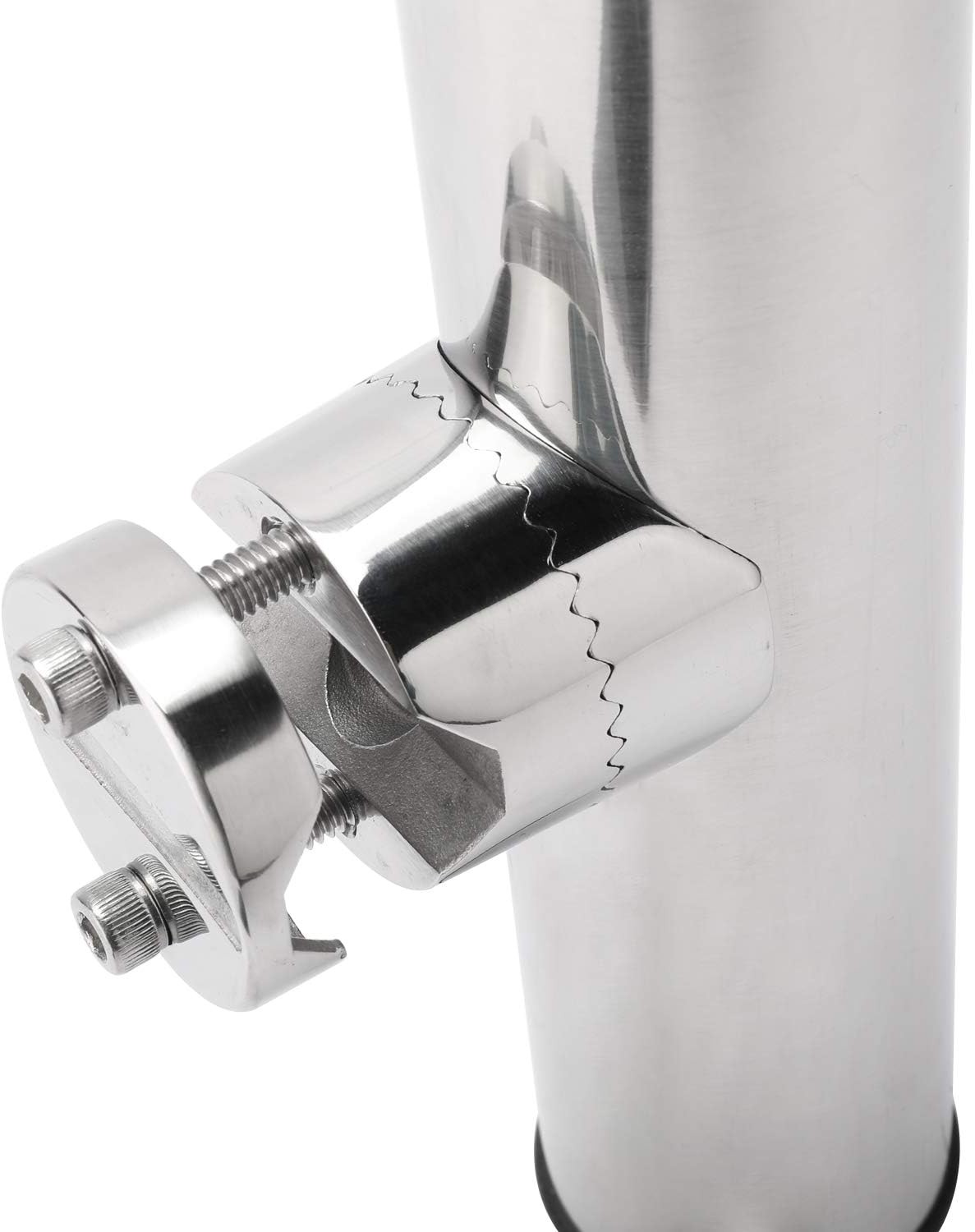 2Pcs Stainless Steel Rod Holders Clamp on Fishing Rod Holder for Rail 7/8" to 1"