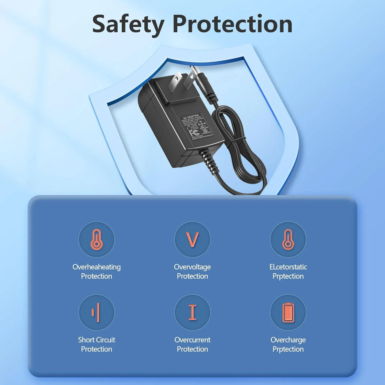 27V AC Adapter for Sharper Image Massage Gun 1011666 2437599 1013002–Replacement