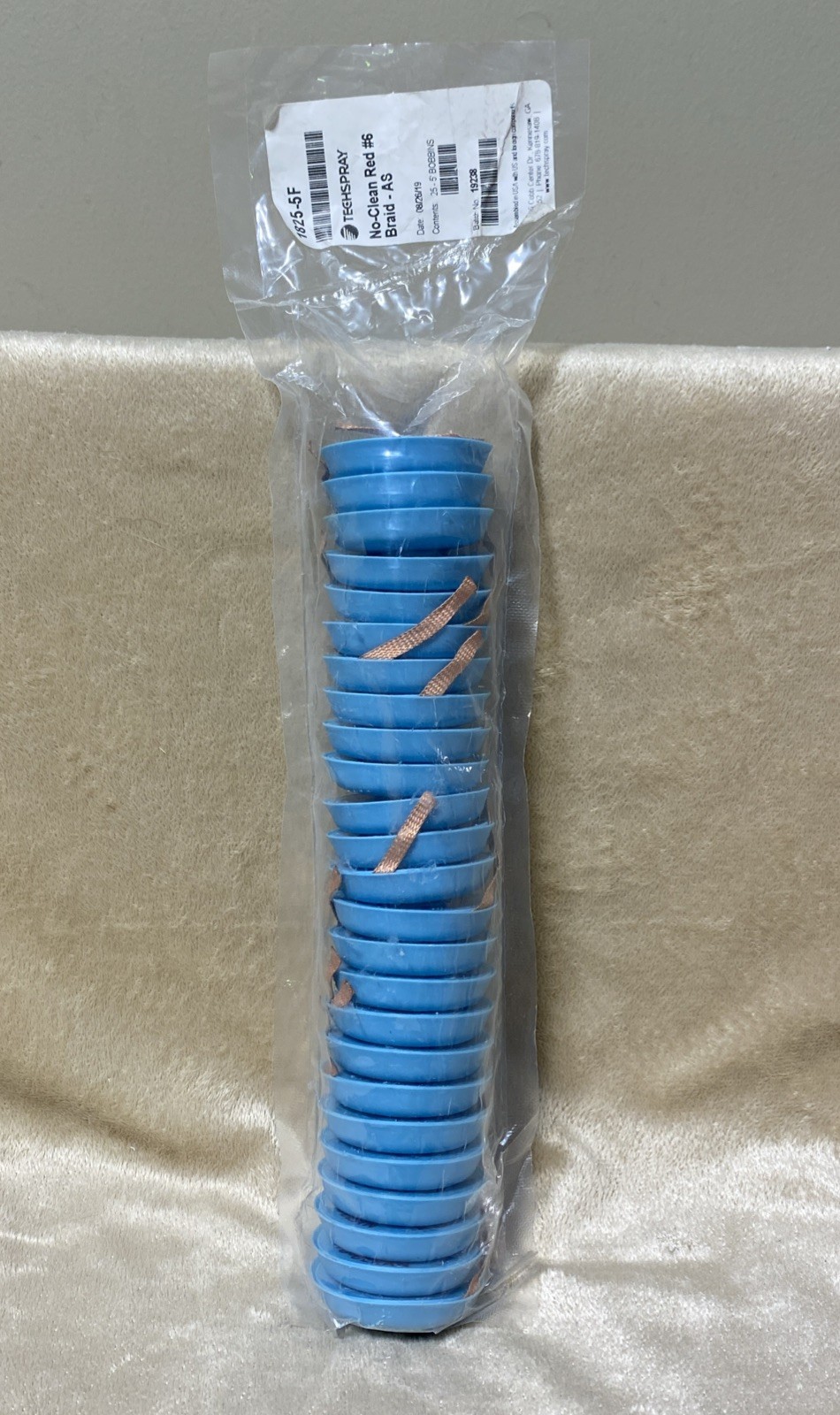 Techspray No-Clean Red #6 Braid - AS Desoldering Wick Each 0.193 Dia. 5’ Long