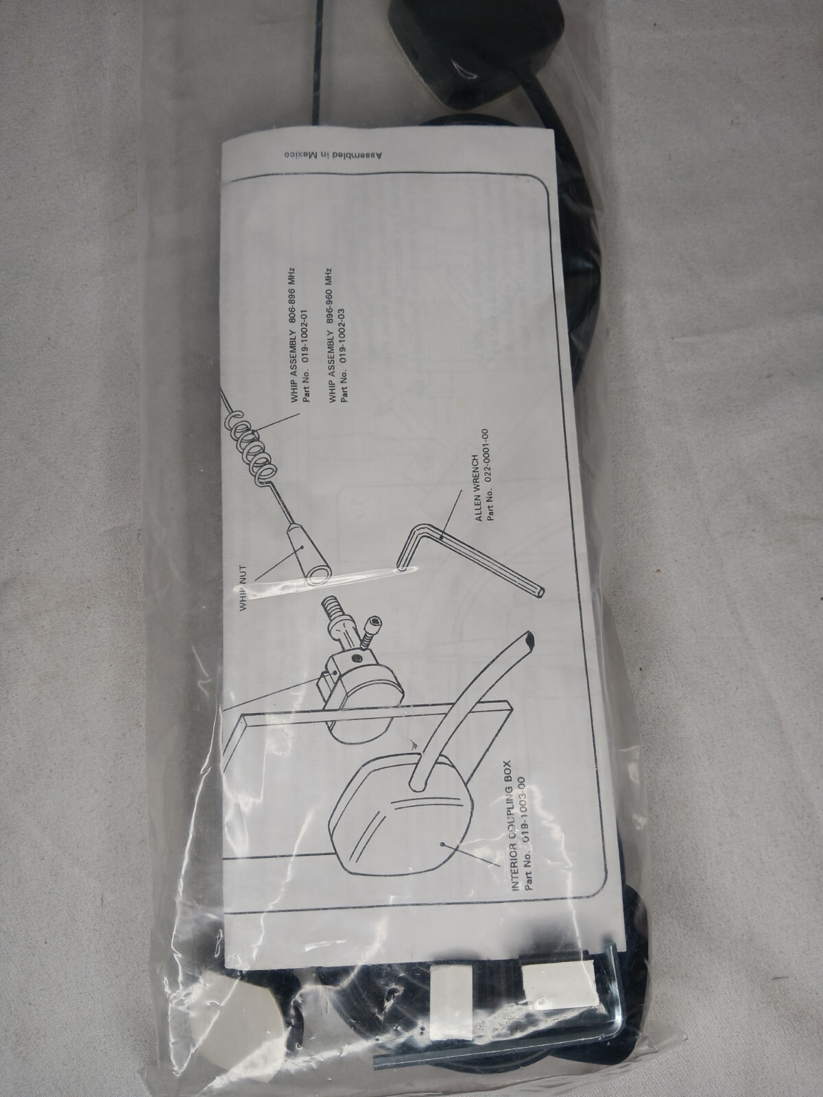 GlasLink Glass Mount Dual Band Cellular UHF Antenna NEW w/ All Mounting Hardware